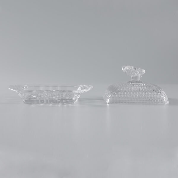 Glass Butter Dish with Knife - 图片 4