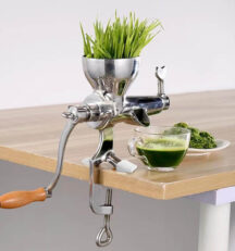 Manual Wheatgrass Juicer, Stainless Steel Hand Crank Wheatgrass Juicer, Hand Fruit& Vegetables Squeezer