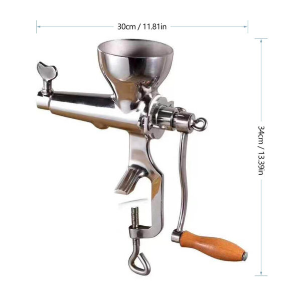 Manual Wheatgrass Juicer, Stainless Steel Hand Crank Wheatgrass Juicer, Hand Fruit& Vegetables Squeezer - 图片 2