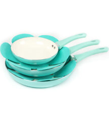 Frying Pan Set Pressed Aluminum Ceramic Non-stick Coating with BAKELITE Handles, PFAS-Free 8”, 10” & 12”, 5 Piece