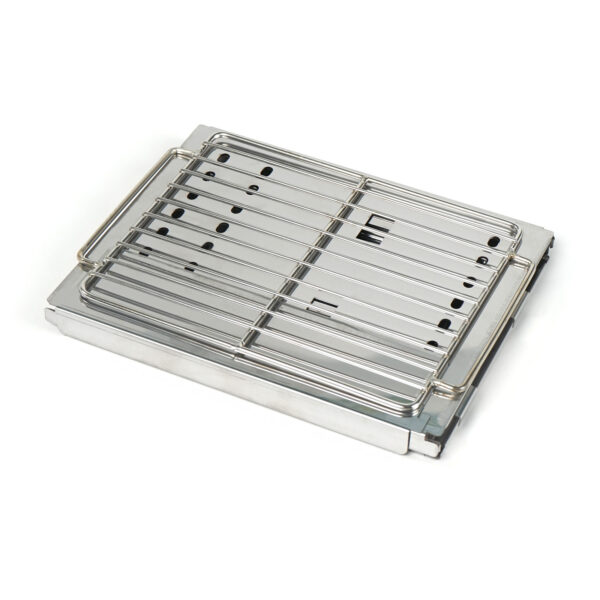 Stainless Steel Folding Outdoor Stove with Carrying Bag and Stainless Steel Grill, 8.7"L x 7.5"W x 9.5"H, Portable Wood Burning Grill - 图片 4