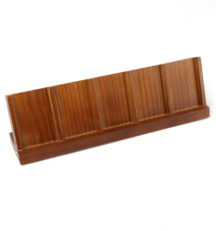 Wood Business Card Holder, Business Card Display Stand for Exhibition, Home and Office, 5 Pockets