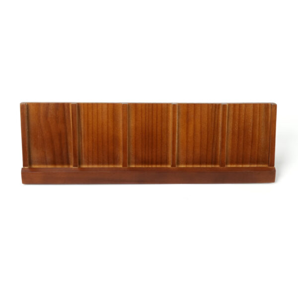 Wood Business Card Holder, Business Card Display Stand for Exhibition, Home and Office, 5 Pockets - 图片 3